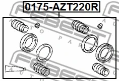 0175-AZT220R FEBEST Ремкомплект, тормозной суппорт (фото 2)