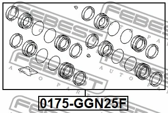 0175-GGN25F FEBEST Ремкомплект, тормозной суппорт (фото 2)