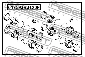 0175-GRJ120F FEBEST Ремкомплект, тормозной суппорт (фото 2)