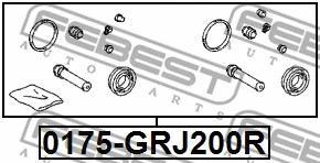 0175-GRJ200R FEBEST Ремкомплект, тормозной суппорт (фото 2)