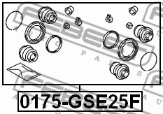 0175-GSE25F FEBEST Ремкомплект, тормозной суппорт (фото 2)