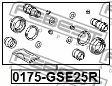 0175-GSE25R FEBEST Ремкомплект, тормозной суппорт (фото 2)