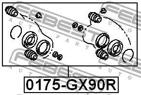 0175-GX90R FEBEST Ремкомплект, тормозной суппорт (фото 2)