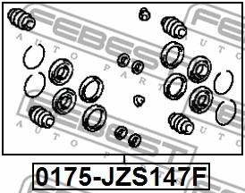 0175-JZS147F FEBEST Ремкомплект, тормозной суппорт (фото 2)
