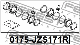 0175-JZS171R FEBEST Ремкомплект, тормозной суппорт (фото 2)