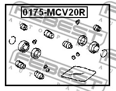 0175-MCV20R FEBEST Ремкомплект, тормозной суппорт (фото 2)