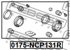 0175-NCP131R FEBEST Ремкомплект, тормозной суппорт (фото 2)
