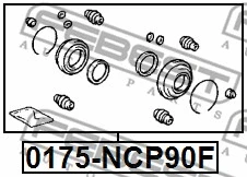 0175-NCP90F FEBEST Ремкомплект, тормозной суппорт (фото 2)