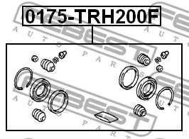 0175-TRH200F FEBEST Ремкомплект, тормозной суппорт (фото 2)