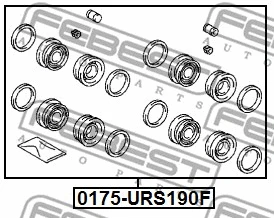 0175-URS190F FEBEST Ремкомплект, тормозной суппорт (фото 2)
