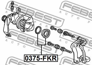 0375-FKR FEBEST Ремкомплект, тормозной суппорт (фото 2)