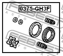 0375-GH3F FEBEST Ремкомплект, тормозной суппорт (фото 2)
