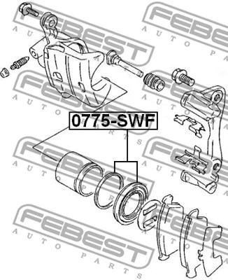 0775-SWF FEBEST Ремкомплект, тормозной суппорт (фото 2)