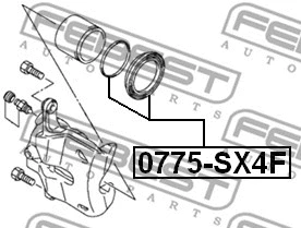 0775-SX4F FEBEST Ремкомплект, тормозной суппорт (фото 2)