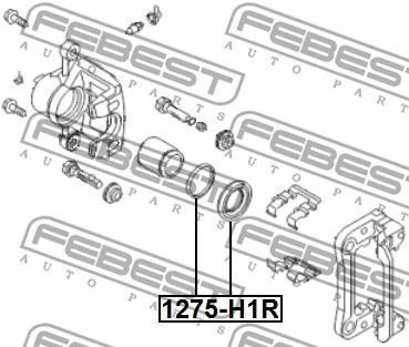 1275-H1R FEBEST Ремкомплект, тормозной суппорт (фото 2)