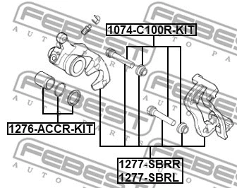 1276-ACCR-KIT FEBEST Ремкомплект, тормозной суппорт (фото 2)