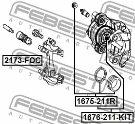 1676-211-KIT FEBEST Ремкомплект, тормозной суппорт (фото 2)