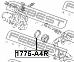 1775-A4R FEBEST Ремкомплект, тормозной суппорт (фото 2)