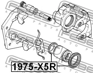 1975-X5R FEBEST Ремкомплект, тормозной суппорт (фото 2)