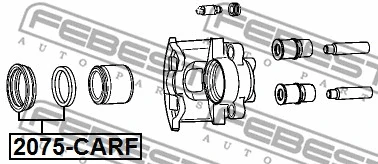 2075-CARF FEBEST Ремкомплект, тормозной суппорт (фото 2)