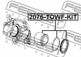 2076-TOWF-KIT FEBEST Ремкомплект, тормозной суппорт (фото 2)
