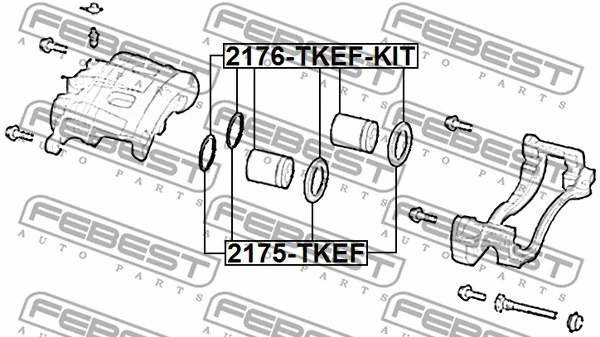 2176-TKEF-KIT FEBEST Ремкомплект, тормозной суппорт (фото 2)
