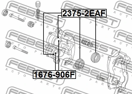 2375-2EAF FEBEST Ремкомплект, тормозной суппорт (фото 2)
