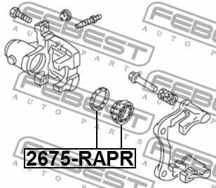 2675-RAPR FEBEST Ремкомплект, тормозной суппорт (фото 2)