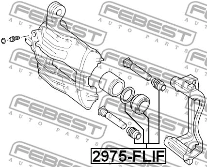 2975-FLIF FEBEST Ремкомплект, тормозной суппорт (фото 2)