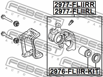 2976-FLIIR-KIT FEBEST Ремкомплект, тормозной суппорт (фото 2)