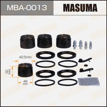 MBA-0013 MASUMA Ремкомплект, тормозной суппорт (фото 1)