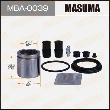 MBA-0039 MASUMA Ремкомплект, тормозной суппорт (фото 1)