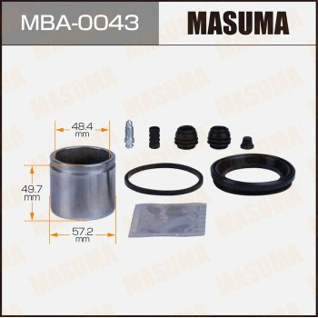 MBA-0043 MASUMA Ремкомплект, тормозной суппорт (фото 1)