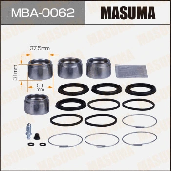 MBA-0062 MASUMA Ремкомплект, тормозной суппорт (фото 1)