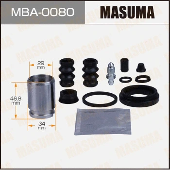 MBA-0080 MASUMA Ремкомплект, тормозной суппорт (фото 1)