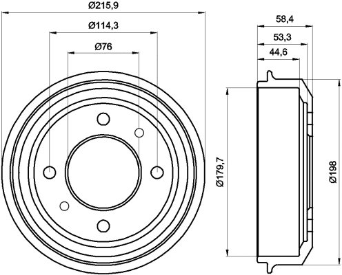 8DT 355 300-861 BEHR/HELLA/PAGID Тормозной барабан (фото 1)