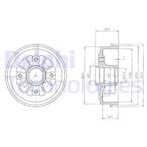 BF270 DELPHI Тормозной барабан (фото 1)