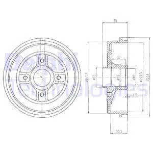 BF281 DELPHI Тормозной барабан (фото 1)