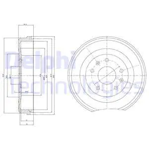 BF460 DELPHI Тормозной барабан (фото 1)
