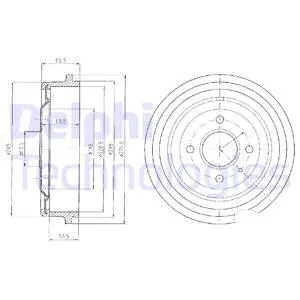 BF52 DELPHI Тормозной барабан (фото 1)