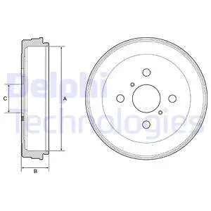 BF530 DELPHI Тормозной барабан (фото 1)