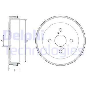 BF534 DELPHI Тормозной барабан (фото 1)