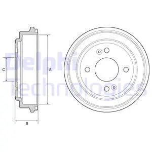 BF551 DELPHI Тормозной барабан (фото 1)