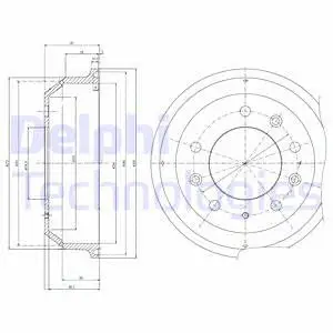 BF8 DELPHI Тормозной барабан (фото 1)