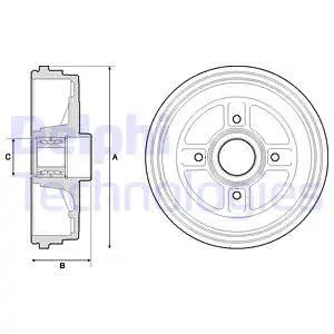 BFR496 DELPHI Тормозной барабан (фото 1)