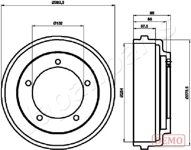 TA-0316C JAPANPARTS Тормозной барабан (фото 1)