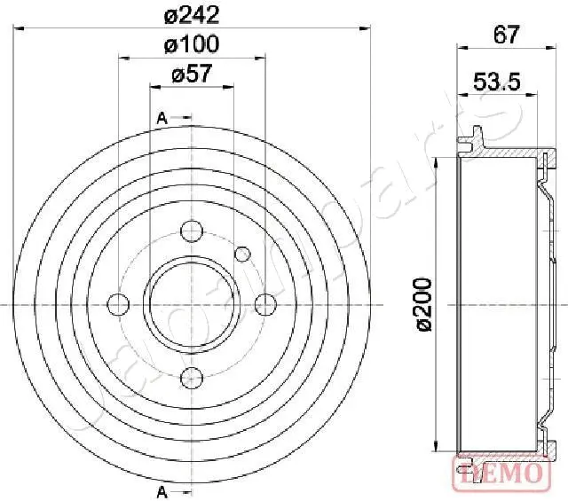 TA-0402C JAPANPARTS Тормозной барабан (фото 1)