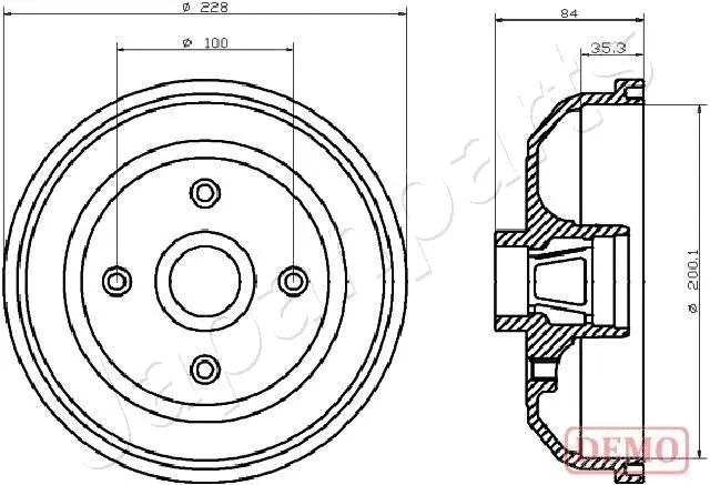 TA-0406C JAPANPARTS Тормозной барабан (фото 1)