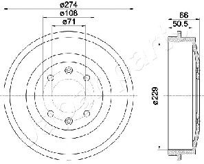 TA-0600 JAPANPARTS Тормозной барабан (фото 1)