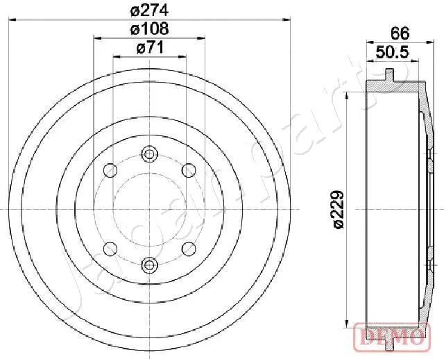 TA-0600C JAPANPARTS Тормозной барабан (фото 1)